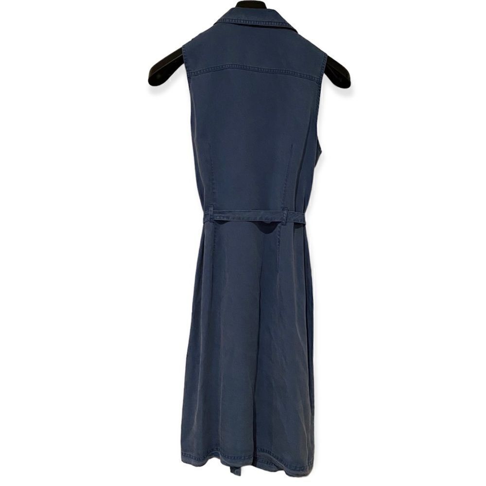 Mary McFadden Blue Denim Button Down Sleeveless Dress Size Large - Picture 2 of 3